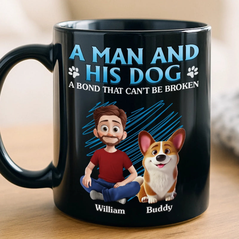 Custom Black Mug - Personalized Birthday Gifts For Dog Lovers, Dog Dad And Mom - Life With Fur Kids