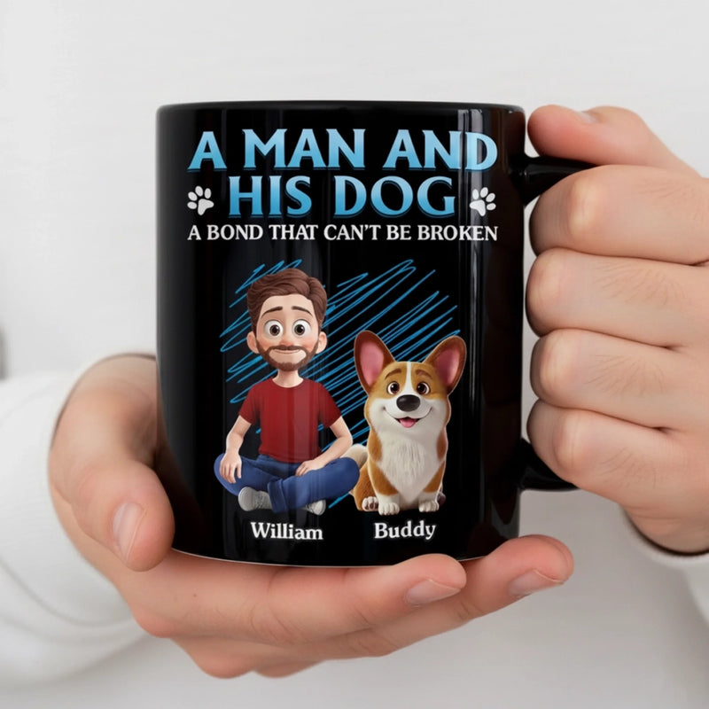 Custom Black Mug - Personalized Birthday Gifts For Dog Lovers, Dog Dad And Mom - Life With Fur Kids