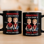 Custom Black Mug - Personalized Anniversary Wedding Gifts For Husband And Wife, Him And Her - Two Hearts Moving Forward