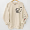 Custom Unisex Sweatshirt, Hoodie With Design On Sleeve - Personalized Birthday Gifts For Mom, Grandma - Loved Beyond Limits
