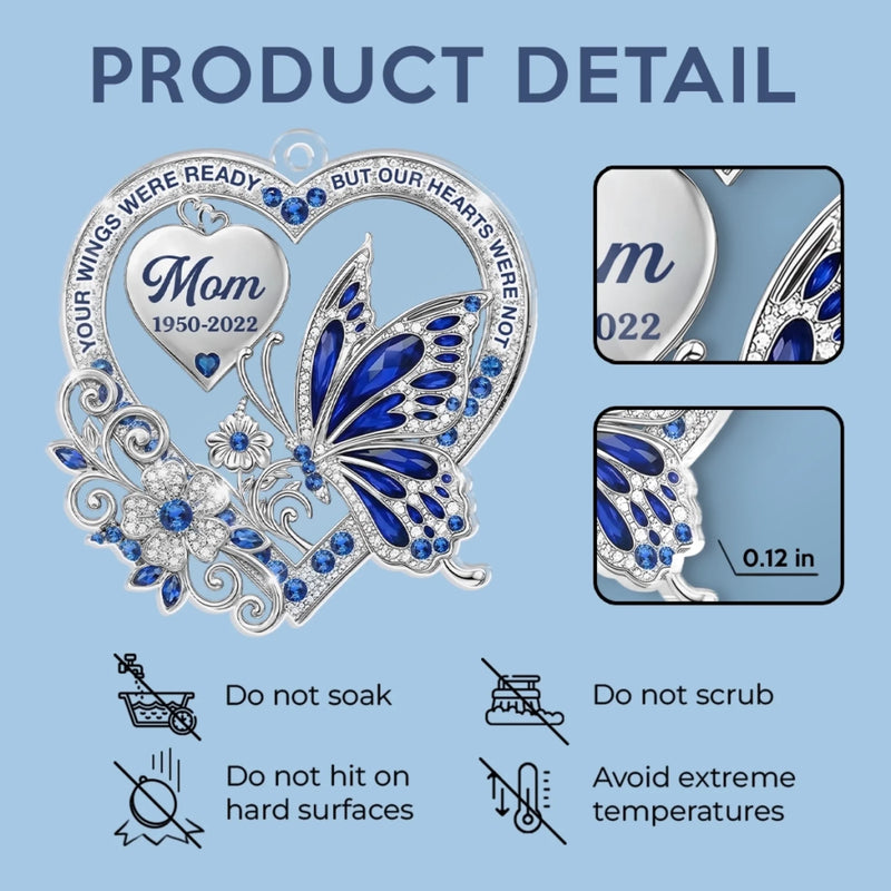 Custom Acrylic Car Ornament - Personalized Memorial Sympathy Gifts For Loss Of Mom, Dad - Loved More Than Words