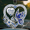 Custom Acrylic Car Ornament - Personalized Memorial Sympathy Gifts For Loss Of Mom, Dad - Loved More Than Words