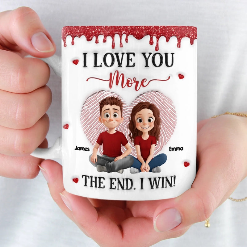 Custom 3D Inflated Effect Printed Mug - Personalized Anniversary Wedding Gifts For Husband And Wife, Him And Her - Together Is Where Peace Lives