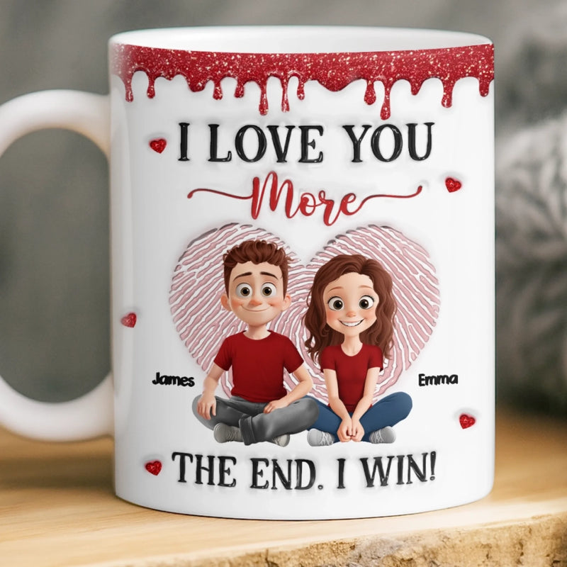 Custom 3D Inflated Effect Printed Mug - Personalized Anniversary Wedding Gifts For Husband And Wife, Him And Her - Together Is Where Peace Lives