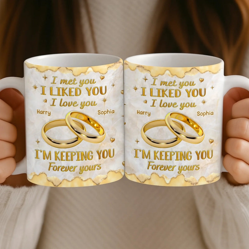 Custom 3D Inflated Effect Printed Mug - Personalized Anniversary Wedding Gifts For Husband And Wife, Him And Her - Still Choosing You Daily
