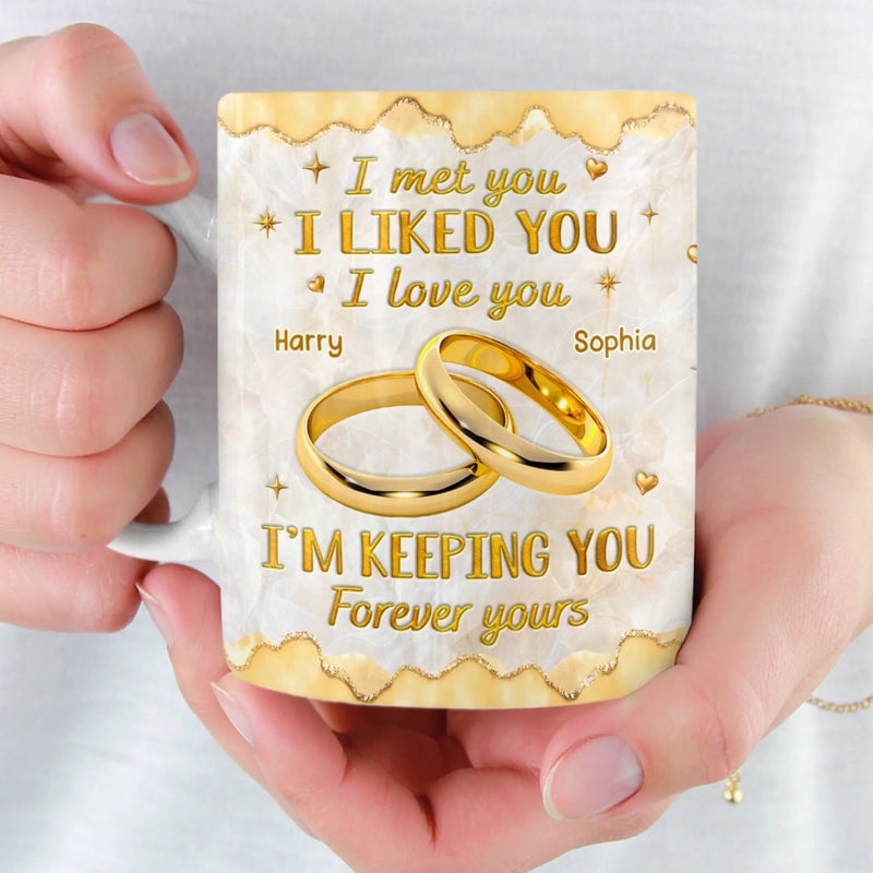 Custom 3D Inflated Effect Printed Mug - Personalized Anniversary Wedding Gifts For Husband And Wife, Him And Her - Still Choosing You Daily