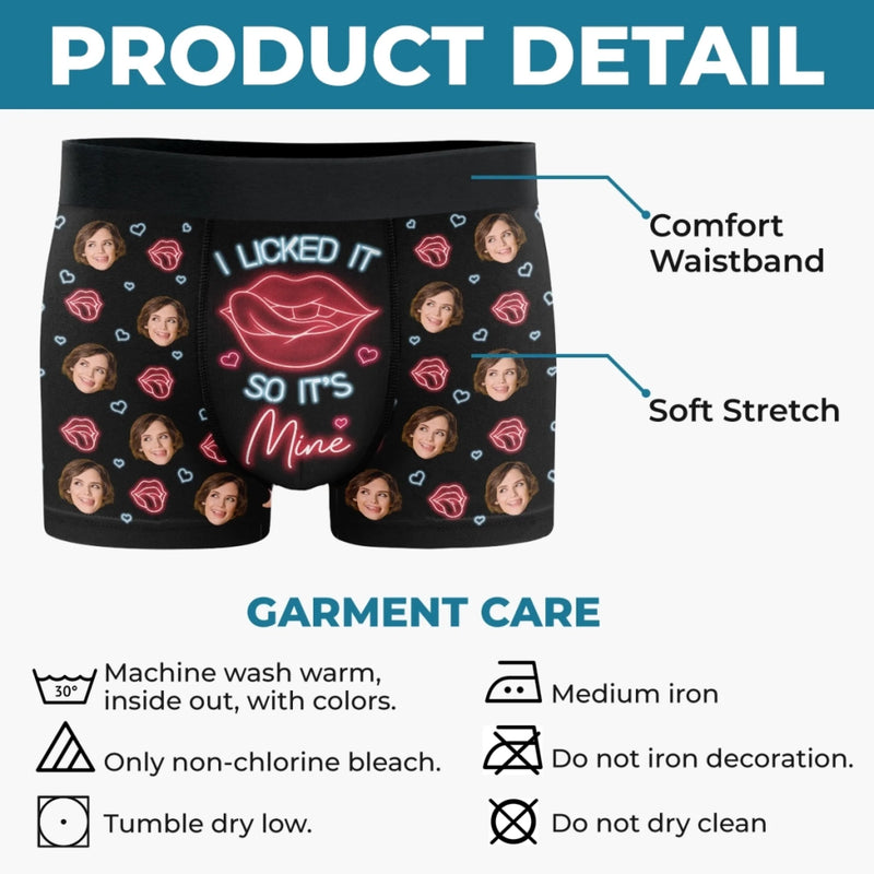 Custom Photo Boxer Briefs, Men's Boxers - Personalized Anniversary Wedding Gifts For Husband And Wife, Him And Her - Love Lives In Us
