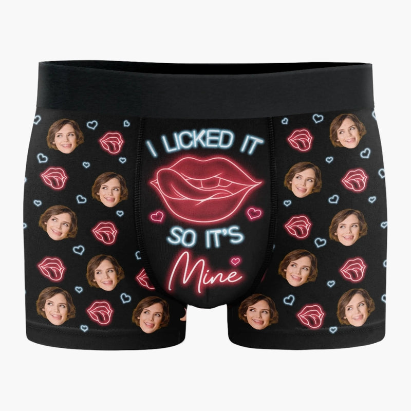 Custom Photo Boxer Briefs, Men's Boxers - Personalized Anniversary Wedding Gifts For Husband And Wife, Him And Her - Love Lives In Us