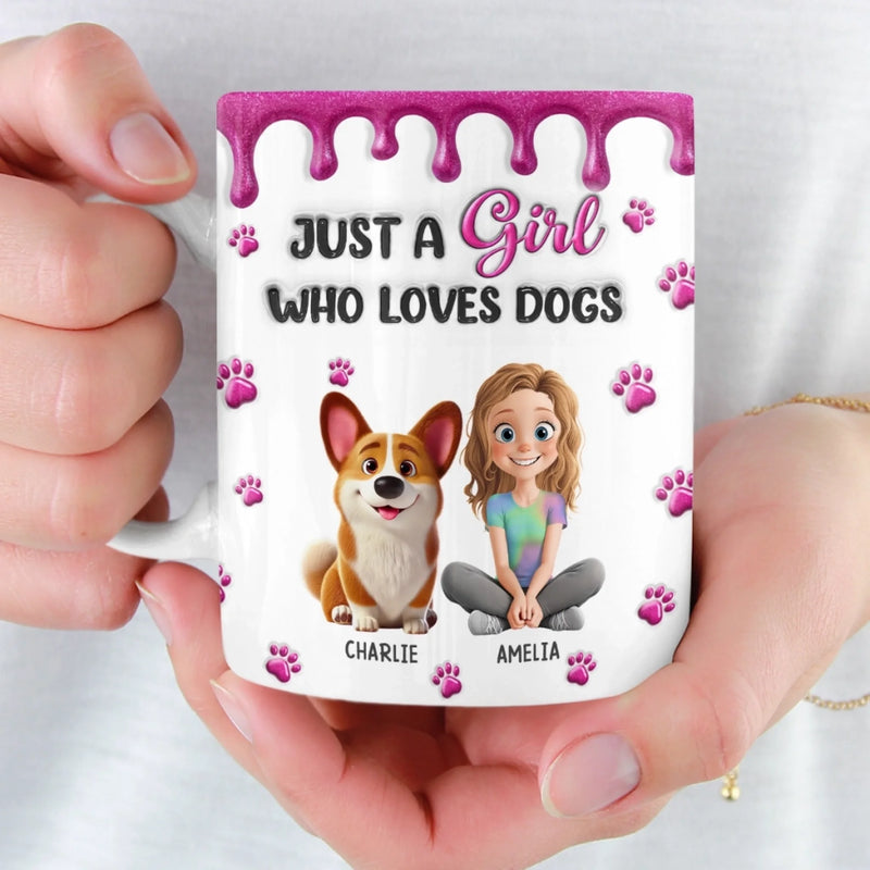 Custom 3D Inflated Effect Printed Mug - Personalized Birthday Gifts For Dog Cat Lovers, Dog Dad And Mom, Cat Owners - A Soft Spot For Wagging Tails
