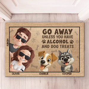 Custom Home Decor Decorative Mat - Personalized Birthday Gifts For Dog Lovers, Dog Dad And Mom - Life Is Better With Dogs