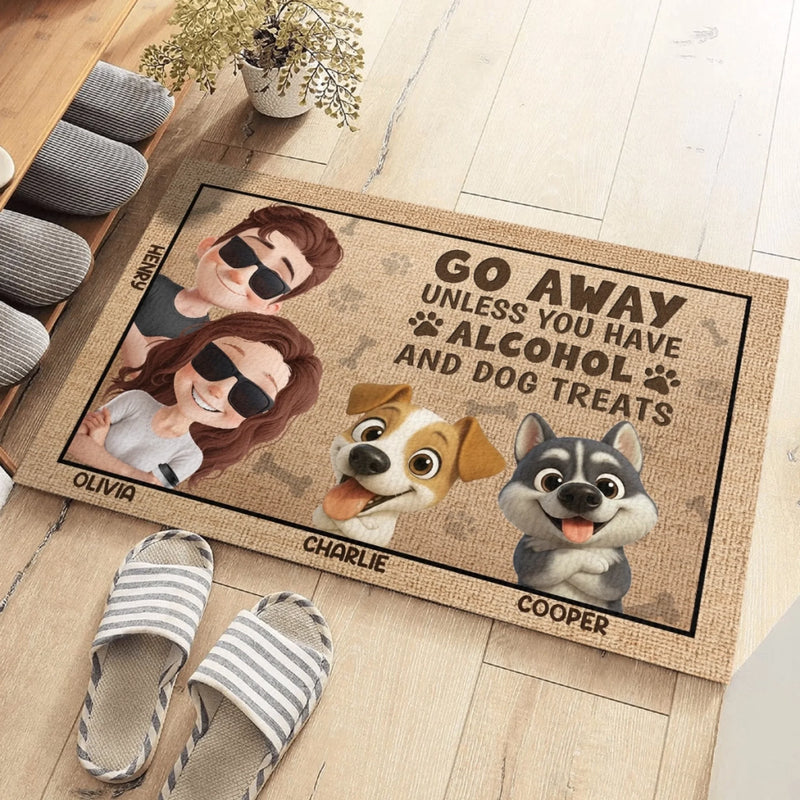 Custom Home Decor Decorative Mat - Personalized Birthday Gifts For Dog Lovers, Dog Dad And Mom - Life Is Better With Dogs