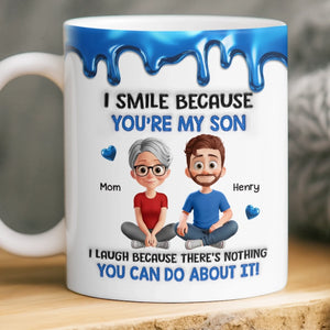 Custom 3D Inflated Effect Printed Mug - Personalized Birthday Gifts For Mom, Dad, Daughter, Son - Forever Starts With Family