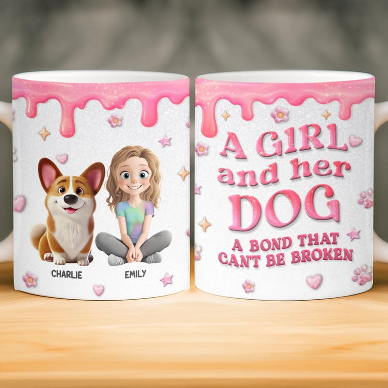 Custom 3D Inflated Effect Printed Mug - Personalized Birthday Gifts For Dog Lovers, Dog Dad And Mom - More Than Pets, More Than Family