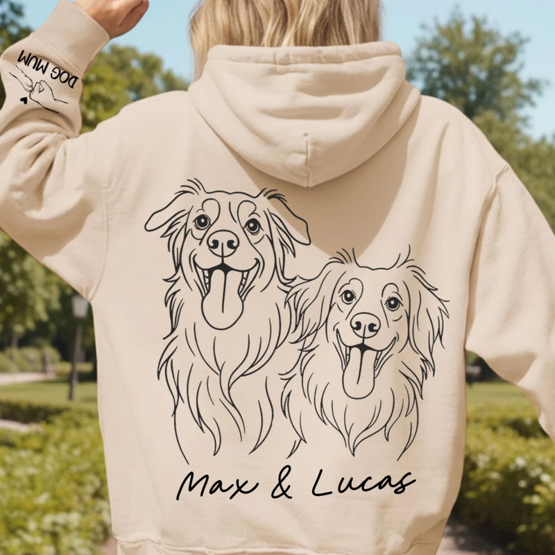 Custom Photo Unisex Sweatshirt, Hoodie With Design On Sleeve - Personalized Birthday Gifts For Dog Lovers, Dog Dad And Mom - Forever My Fur Baby