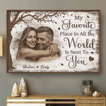 Custom Photo Horizontal Poster - Personalized Anniversary Wedding Gifts For Wife, Husband, Couple - We Grow Better Together Daily