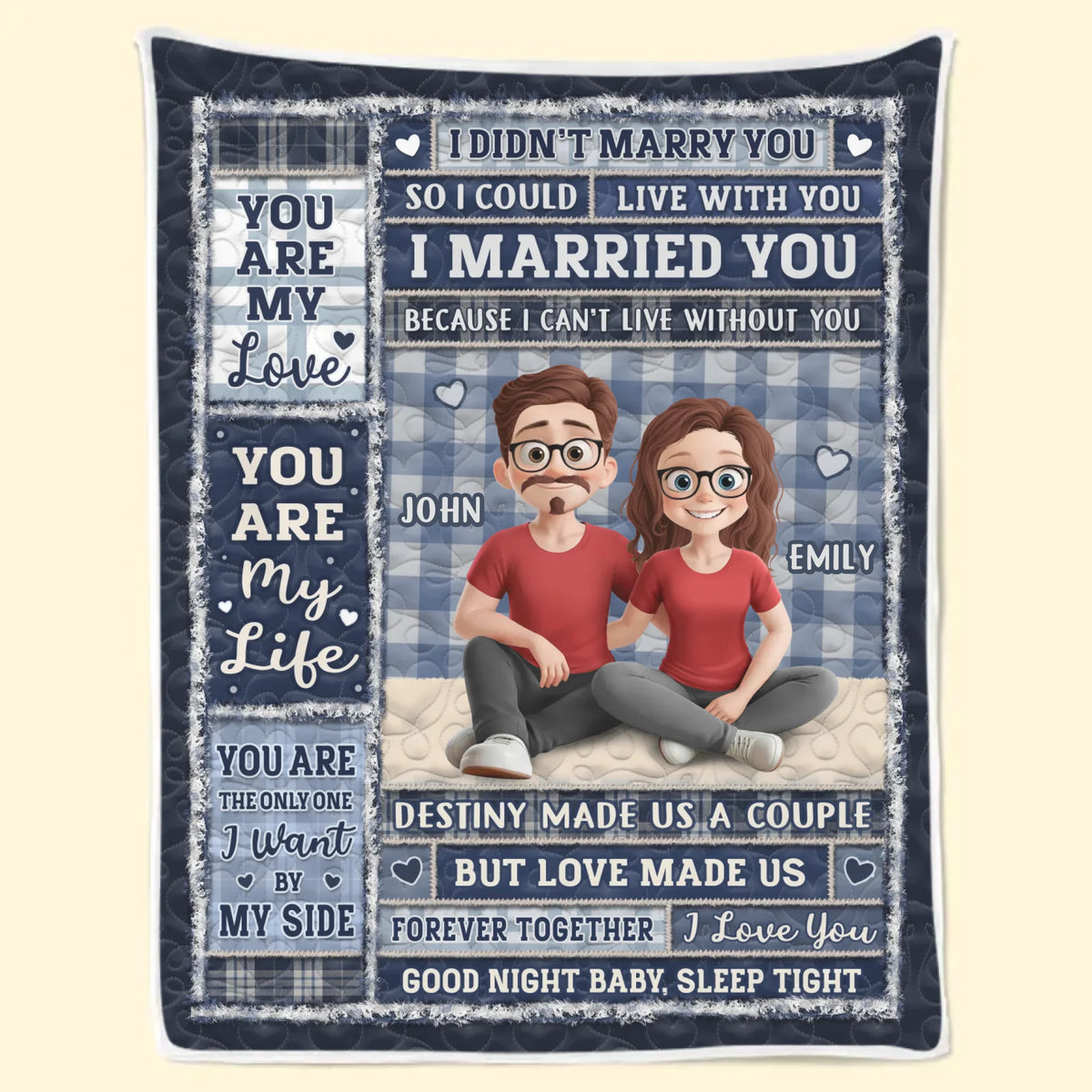 Custom Blanket - Personalized Anniversary Wedding Gifts For Husband And Wife, Him And Her - My Favorite Chapter Is Us