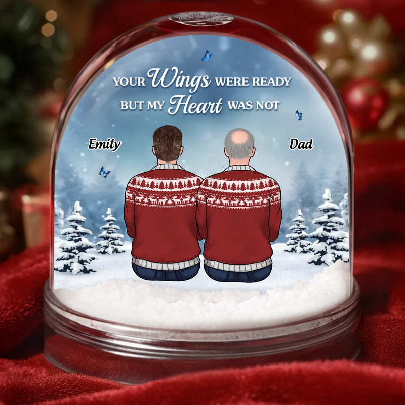 Custom Acrylic Snow Globe - Personalized Christmas Memorial Sympathy Gifts For Loss Of Mom, Dad - Love Remains Though You Are Gone