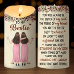 Custom LED Candle - Personalized Best Friend Birthday Gifts For Women, Besties, Sisters, BFF - Bestie Moments Last A Lifetime
