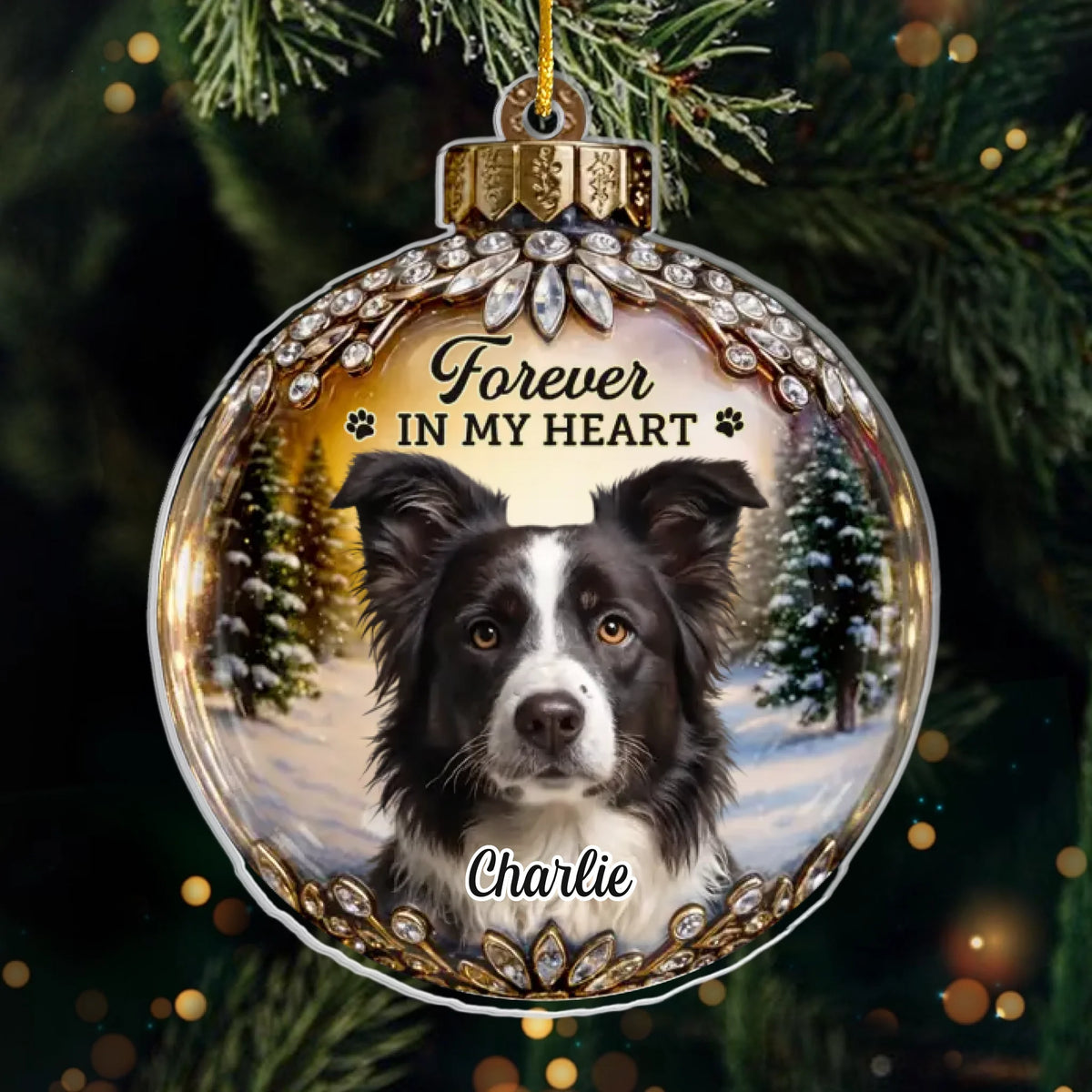 Custom Photo Acrylic Ornament - Personalized Pet Christmas Memorial Sympathy Gifts For Dogs, Cats - Every Star Carries Your Light