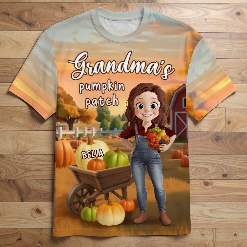 Custom Fall Autumn Unisex T-shirt - Personalized Birthday Gifts For Mom, Grandma - Little Smiles Bloom From Gentle Hands