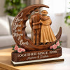 Custom 2-Layered Wooden Plaque - Personalized Anniversary Wedding Gifts For Husband And Wife, Him And Her - You Make My World Calm