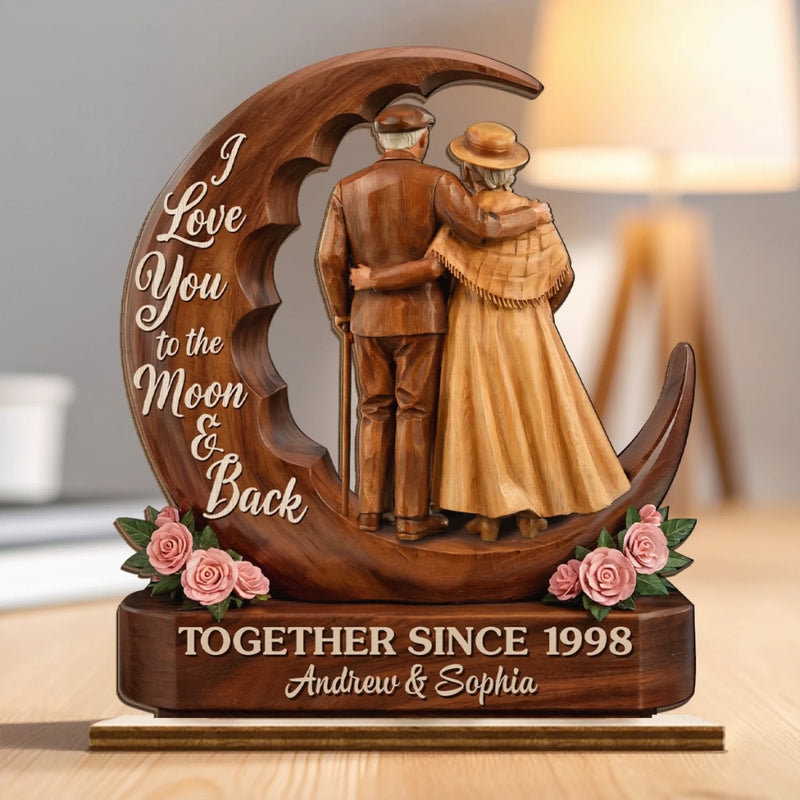Custom 2-Layered Wooden Plaque - Personalized Anniversary Wedding Gifts For Husband And Wife, Him And Her - You Make My World Calm