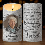 Custom Photo A Heart So Deeply Loved - Memorial Personalized Custom LED Candle - New Arrival, Sympathy Gift, Christmas Gift For Grandpa