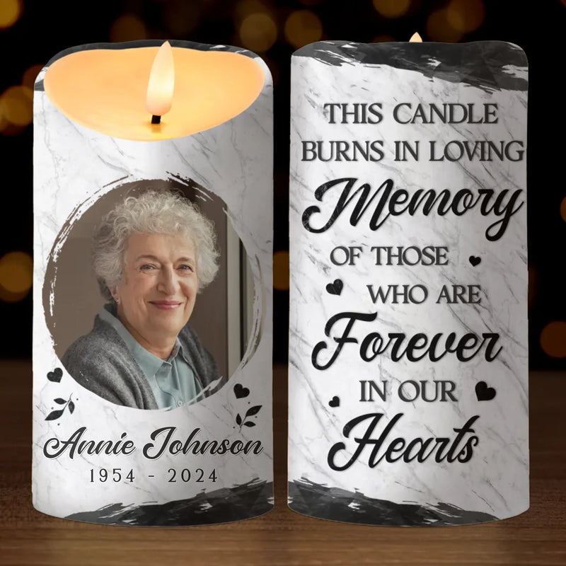 Custom Photo Your Love Will Always Be Our Guide - Memorial Personalized Custom LED Candle - Sympathy Gift, Christmas Gift For Family Members