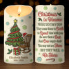 Christmas In Heaven - Memorial Personalized Custom 3D Inflated Effect Printed LED Candle - Sympathy Gift, Christmas Gift For Family Members