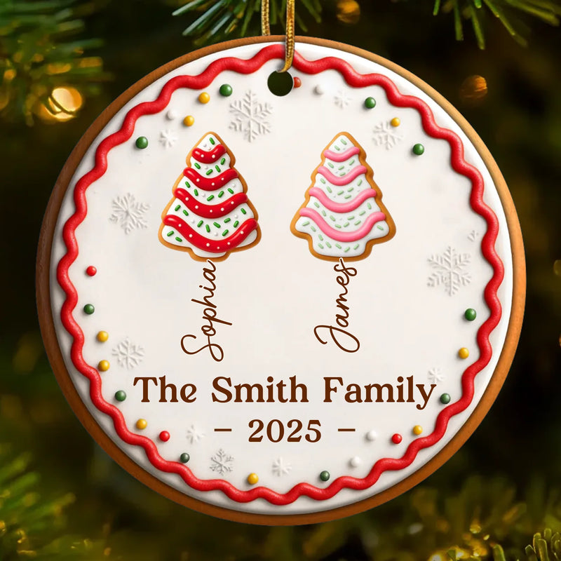Custom Ceramic Ornament - Personalized Christmas Birthday Gifts For Mom, Dad, Brother, Sister, Kids - Together We Shine Bright This Christmas