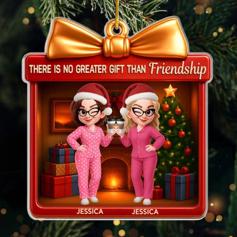 Custom Acrylic Ornament - Personalized Best Friend Christmas Birthday Gifts For Women, Besties, Sisters, BFF - Making Merry Memories Together