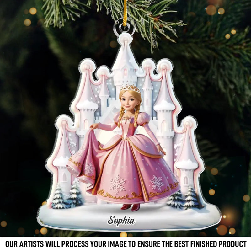Custom Photo Acrylic Ornament - Personalized Christmas Birthday Gifts For Kids - Dream Big In My Doll World