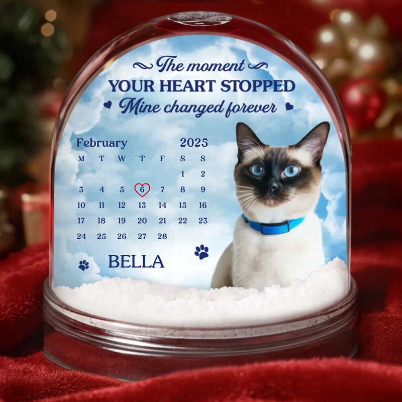 Custom Photo Acrylic Snow Globe - Personalized Pet Christmas Memorial Sympathy Gifts For Dogs, Cats - Your Love Still Walks Beside Me