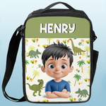 Custom Kids Lunch Bag - Personalized Back To School Gifts For Kids - Up, Up, And Learning Away