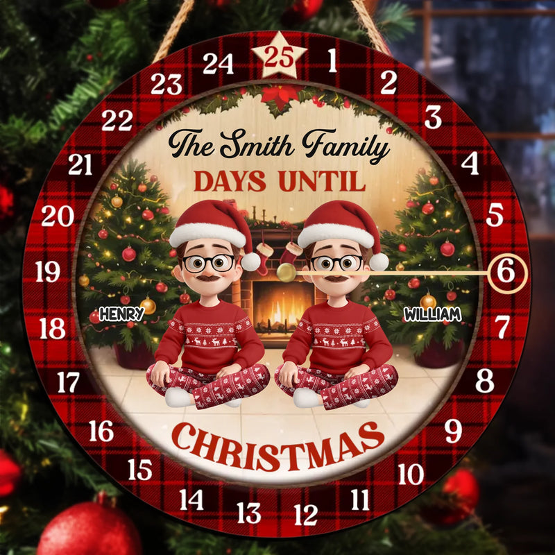 Custom Wooden Countdown Calendar - Personalized Christmas Birthday Gifts For Mom, Dad, Brother, Sister, Kids - Together We Celebrate The Magic
