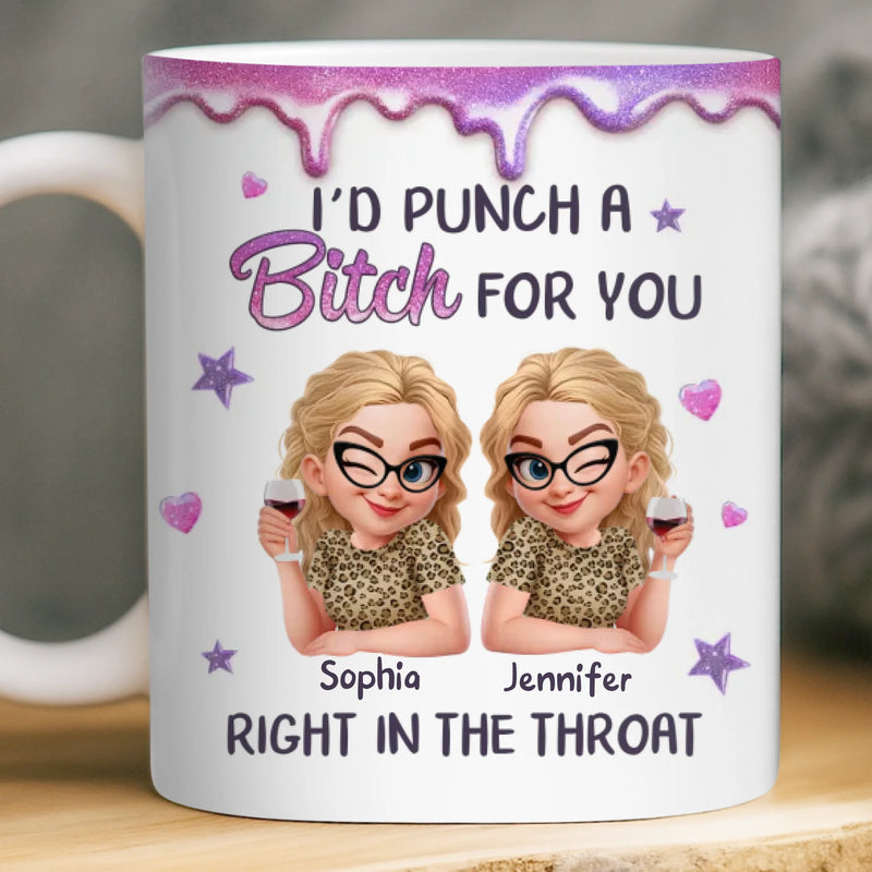 Custom Mug - Personalized Best Friend Birthday Gifts For Women, Besties, Sisters, BFF - Partners In Laughs