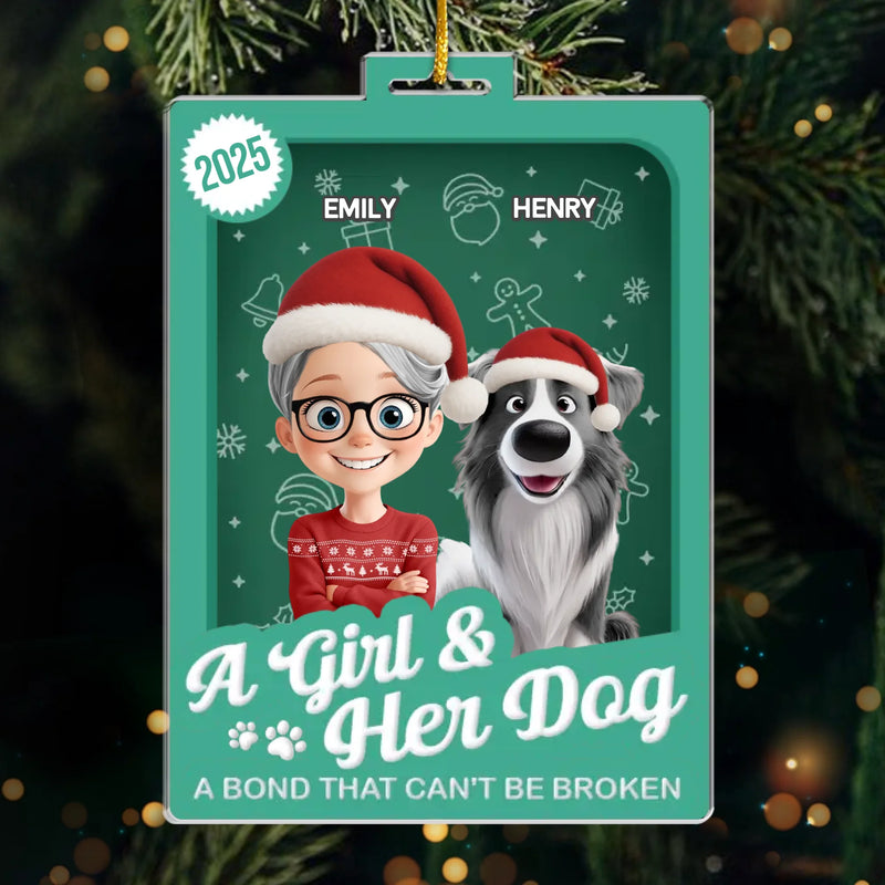 Custom Toy Box Acrylic Ornament - Personalized Christmas Birthday Gifts For Dog Lovers, Dog Dad And Mom - A Girl’s Best Friend Forever
