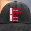 Custom Photo Vintage Washed Denim Baseball Cap - Personalized Birthday Gifts For Dad, Grandpa - From Husband To Grandpa Legend