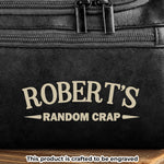 Custom Engraved Leather Toiletry Bag - Personalized  Christmas Birthday Gifts For Men - The Ultimate Man Kit