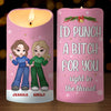Friendship Without End - Bestie Personalized Custom LED Candle - Christmas Gift For Best Friends, BFF, Sisters