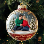Custom Photo Christmas Gifts for Couples - Personalized Ornament