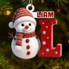 Custom Snowman Wood Ornament - Personalized Christmas Birthday Gifts For Mom, Dad, Brother, Sister, Kids - Home Is Where Love Grows