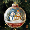 Custom Snowman Acrylic Ornament - Personalized Christmas Birthday Gifts For Grandpa, Grandma - Love That Spans Generations