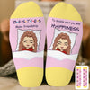 Custom Crew Socks - Personalized Best Friend Birthday Gifts For Women, Besties, Sisters, BFF - Besties With Zero Limits