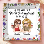 Custom Name Best Friend Wine Gifts for Women - Personalized Full-Print Jewelry Dish