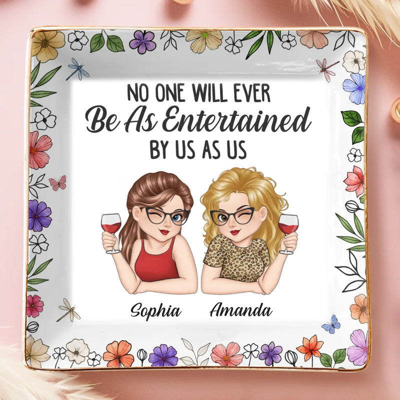 Custom Full-Print Jewelry Dish - Personalized Best Friend Birthday Gifts For Women, Besties, Sisters, BFF  - Partners In Fun Forever
