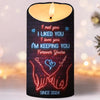 One Touch, Infinite Feelings - Couple Personalized Custom LED Candle - Christmas Gift For Husband Wife, Anniversary
