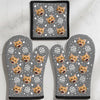 Custom Photo Oven Mitt And Pot Holder Set - Personalized Christmas Birthday Gifts For Mom, Grandma, Dog Cat Lovers - Best Fur Mom Ever
