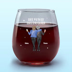 Mother And Daughter, Perfect Match - Family Personalized Custom Wine Glass - Gift For Mom, Daughter