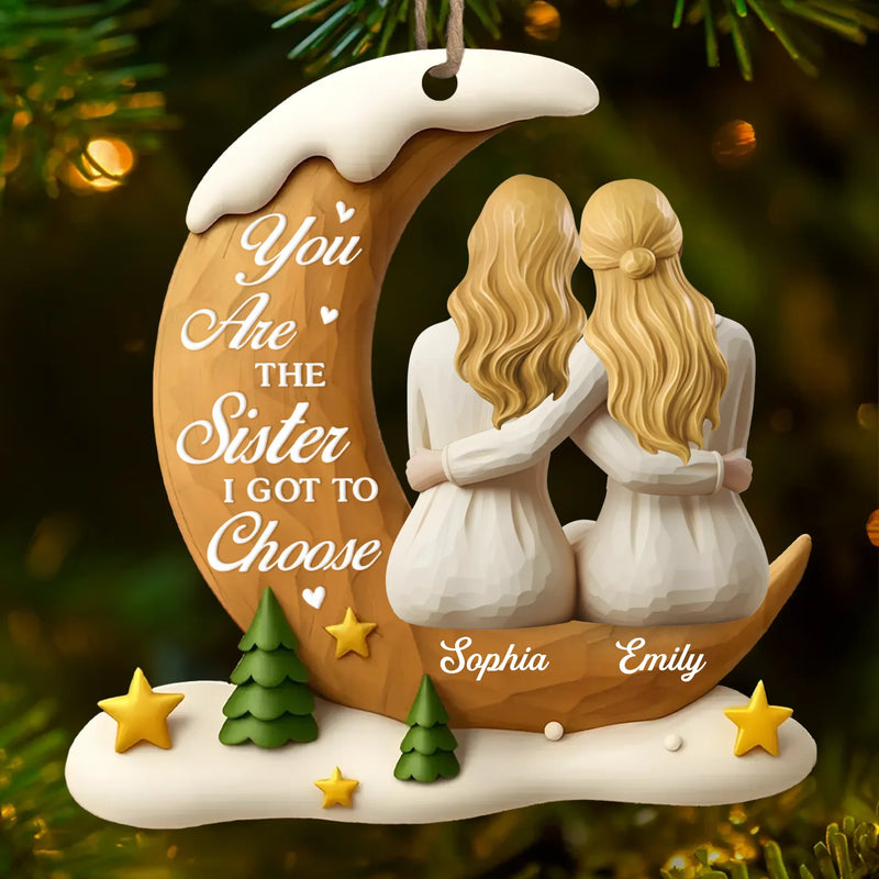 Custom Wood Ornament - Personalized Best Friend Christmas Birthday Gifts For Women, Besties, Sisters, BFF - Best Friends Through Every Season